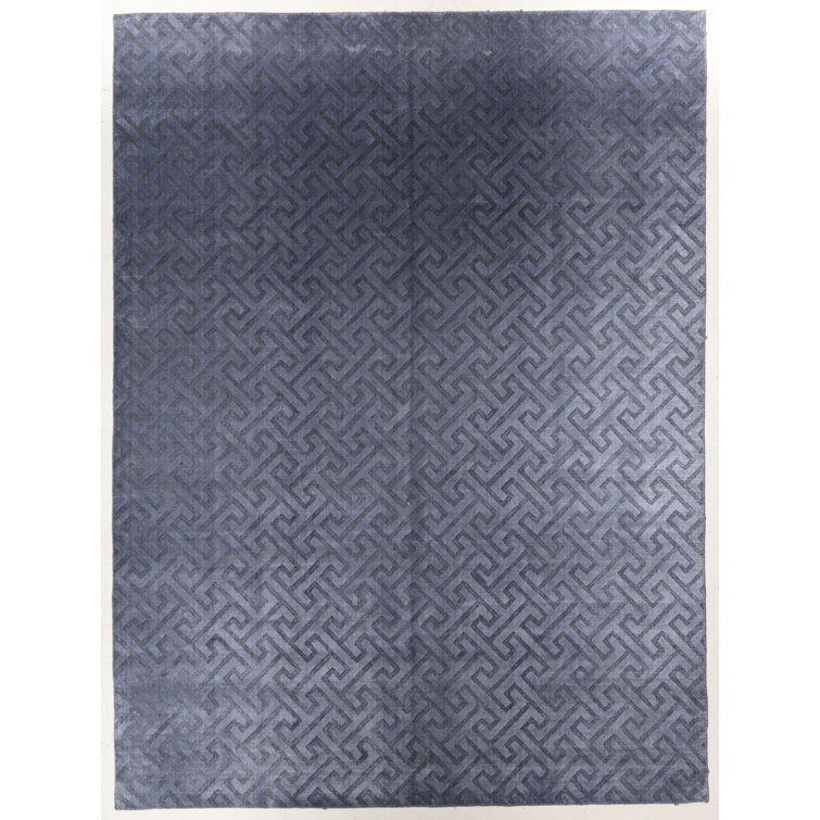 String Matter Sands Geometric Area Rug in Blue Perigold